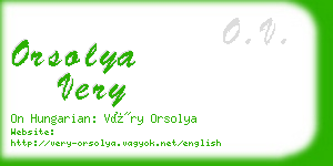 orsolya very business card